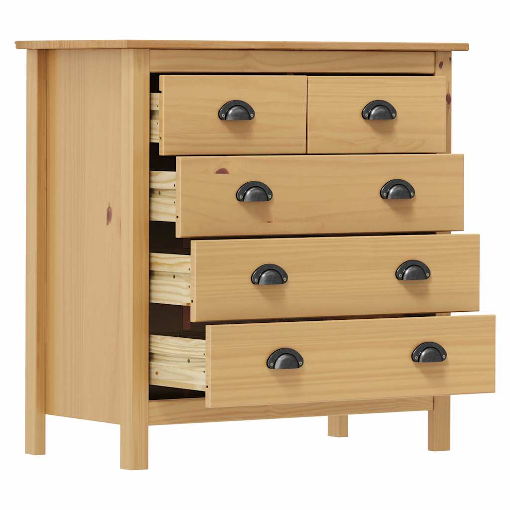 Hill tömör fenyőfa tálalószekrény 79 x 40 x 80 cm 3
