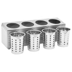 4 rekeszes négyszögletes rozsdamentes acél evőeszköz-tároló 3