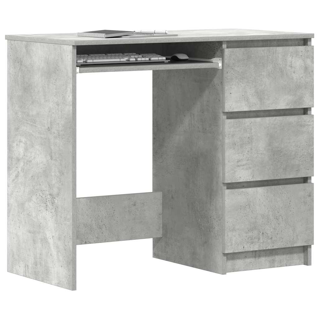 Betonszürke szerelt fa íróasztal 90 x 45 x 76 cm 4