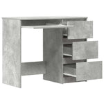 Betonszürke szerelt fa íróasztal 90 x 45 x 76 cm 5