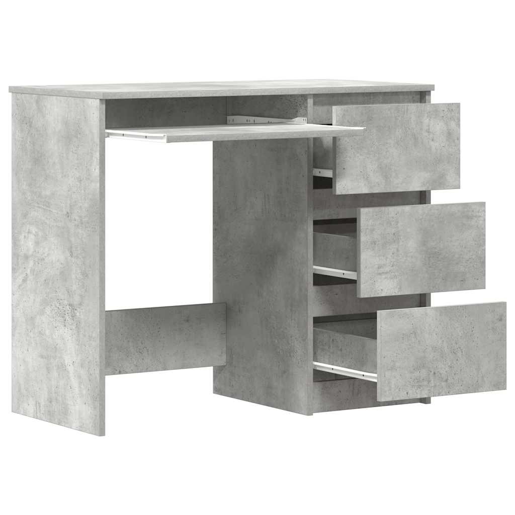 Betonszürke szerelt fa íróasztal 90 x 45 x 76 cm 5