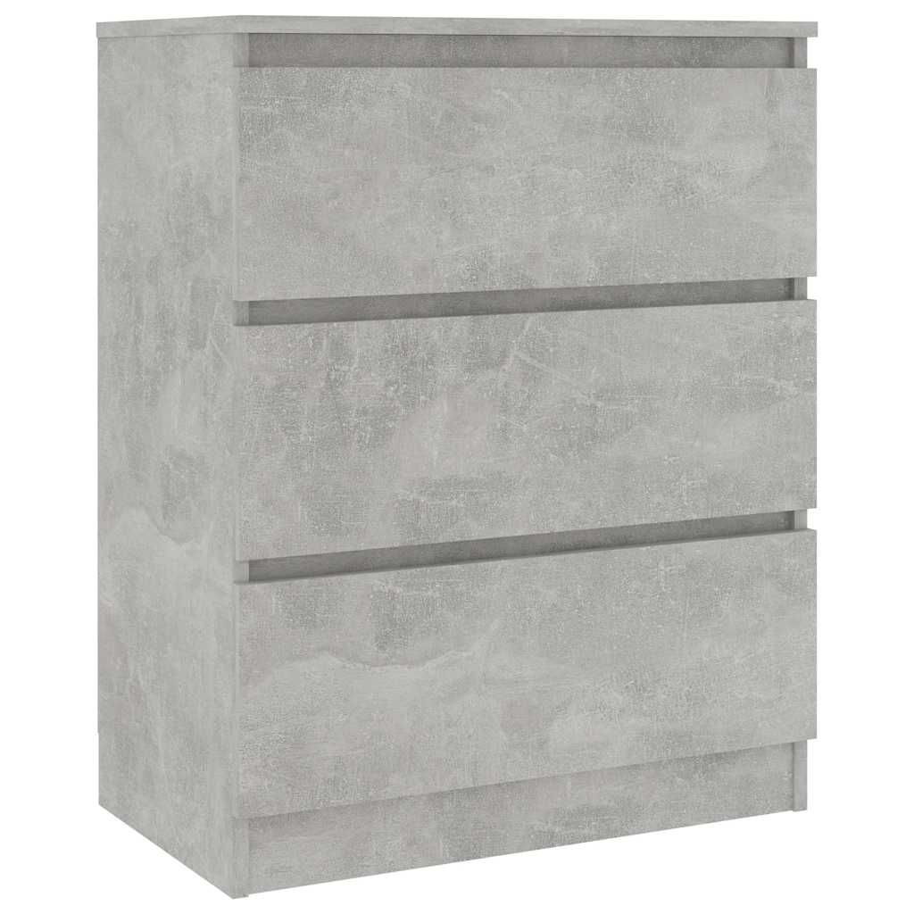 Betonszürke szerelt fa tálalószekrény 60 x 35 x 76 cm 2