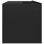 Magasfényű fekete szerelt fa TV-szekrény 100 x 30 x 30 cm 7