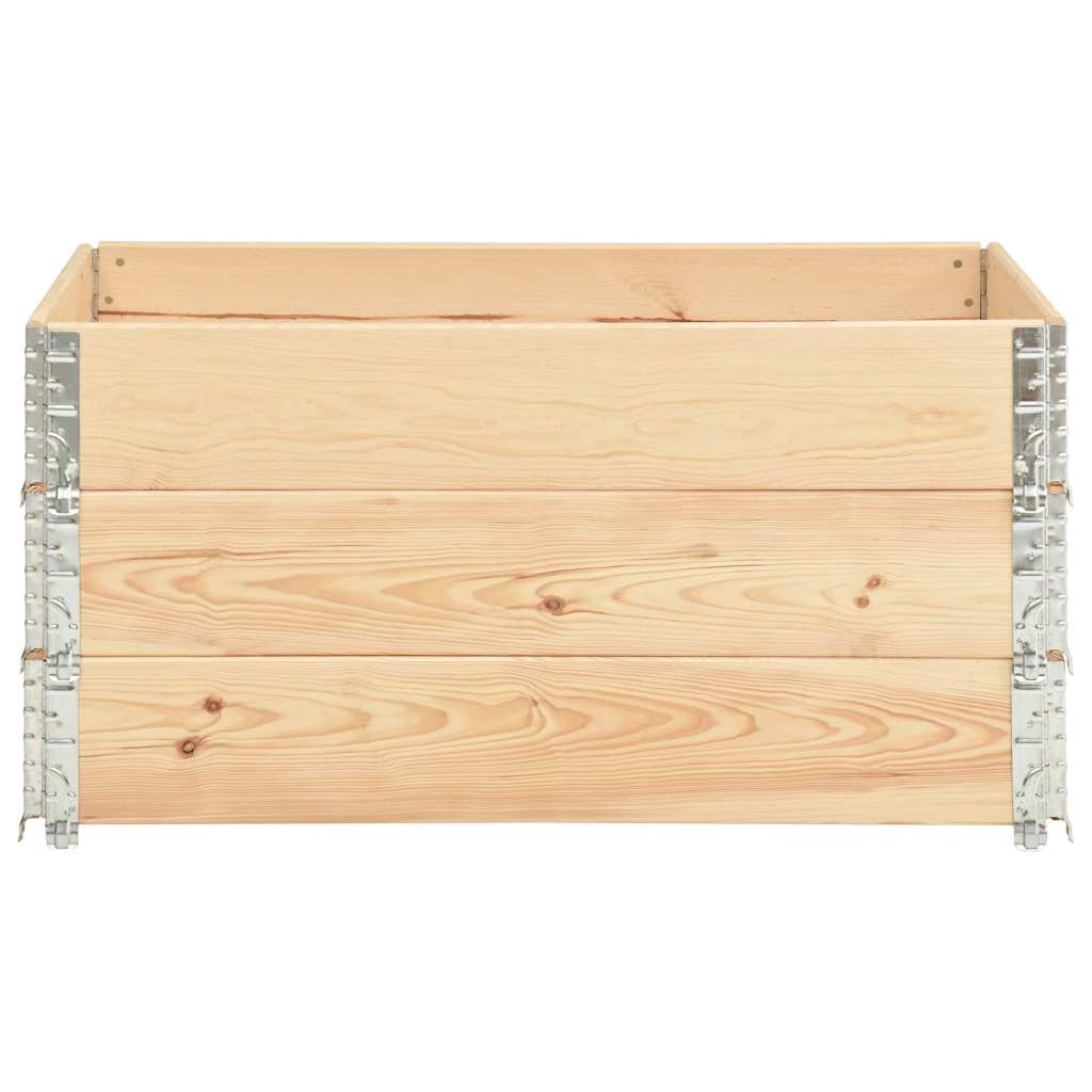 3 db tömör fenyőfa raklapmagasító 80 x 120 cm 3