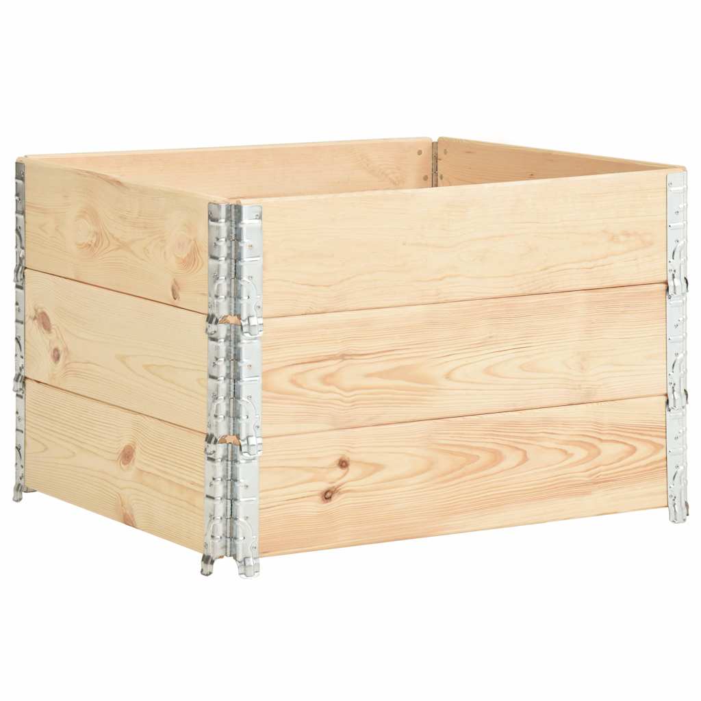 3 db tömör fenyőfa raklapmagasító 100 x 100 cm 2