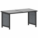 8 részes antracitszürke kerti polyrattan ülőgarnitúra párnákkal 4