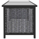 8 részes antracitszürke kerti polyrattan ülőgarnitúra párnákkal 5
