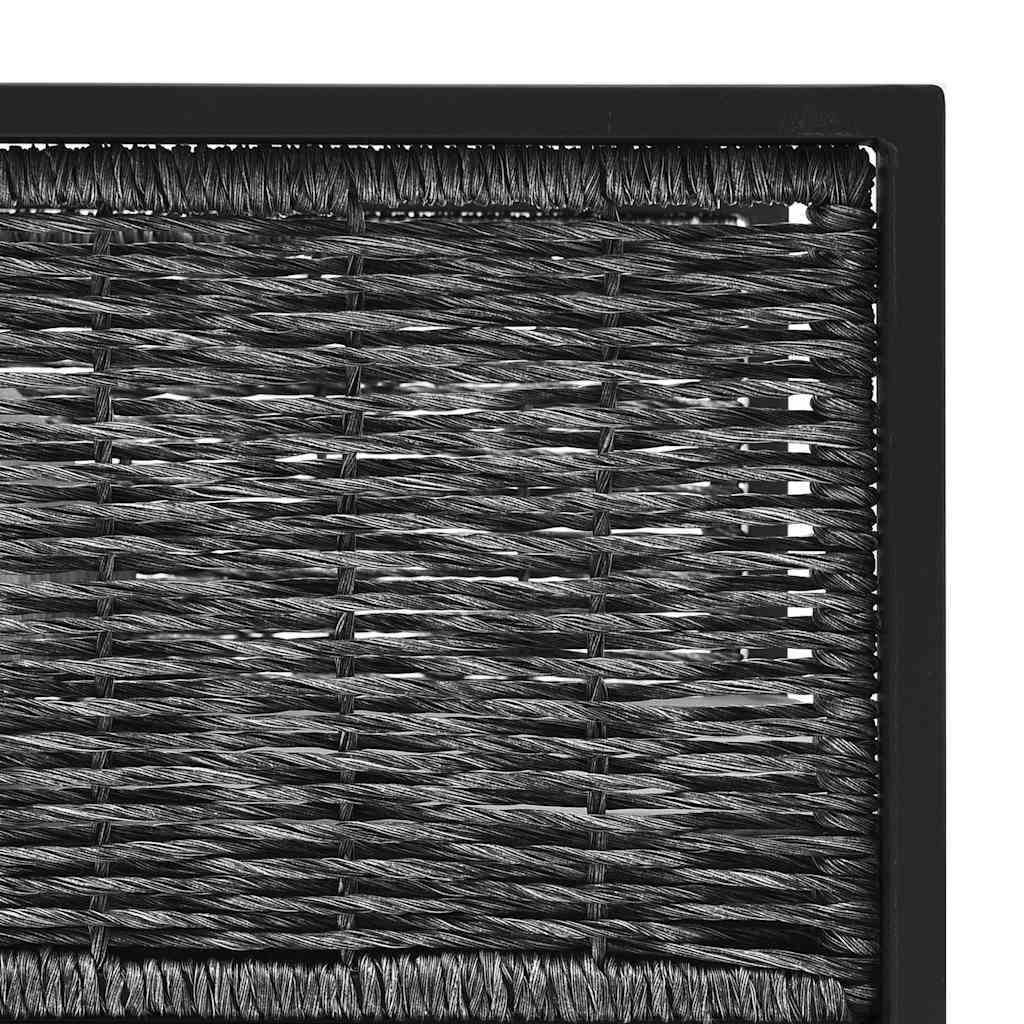 8 részes antracitszürke kerti polyrattan ülőgarnitúra párnákkal 10