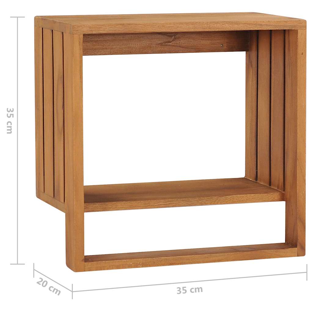 Tömör tíkfa falra szerelhető törölközőtartó 35 x 20 x 35 cm 6