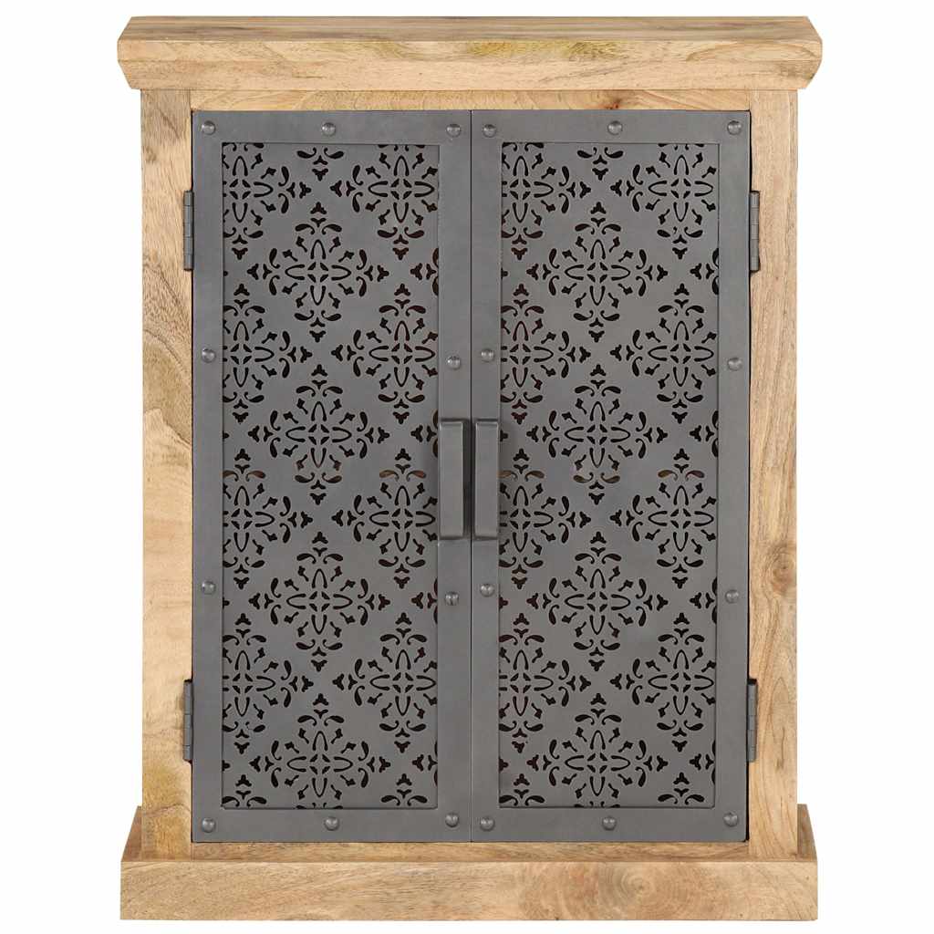 Tömör mangófa komód acélajtókkal 60 x 35 x 75 cm 3