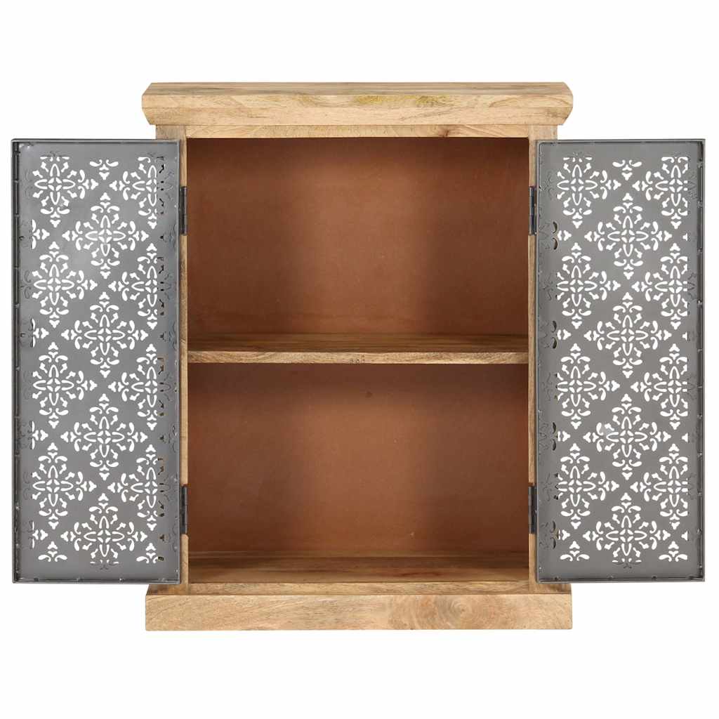 Tömör mangófa komód acélajtókkal 60 x 35 x 75 cm 4