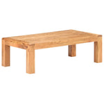 Tömör akácfa dohányzóasztal mézszínű felülettel 110x60x35 cm 10