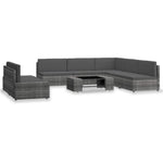 7 részes szürke polyrattan kerti ülőgarnitúra