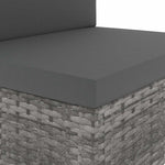 7 részes szürke polyrattan kerti ülőgarnitúra 11