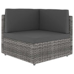 7 részes szürke polyrattan kerti ülőgarnitúra 12