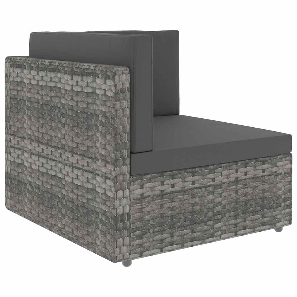 7 részes szürke polyrattan kerti ülőgarnitúra 13