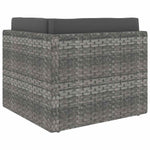 7 részes szürke polyrattan kerti ülőgarnitúra 14