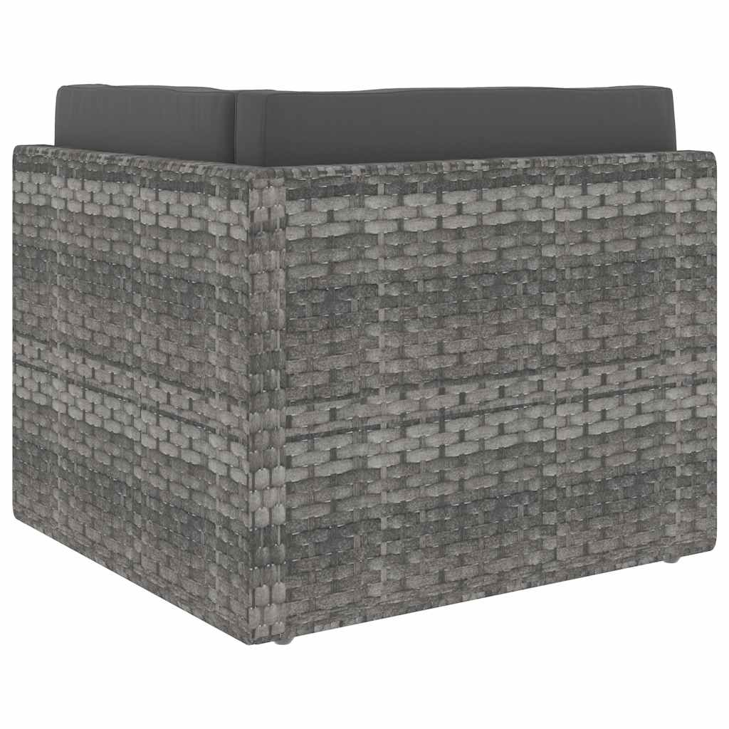 7 részes szürke polyrattan kerti ülőgarnitúra 14