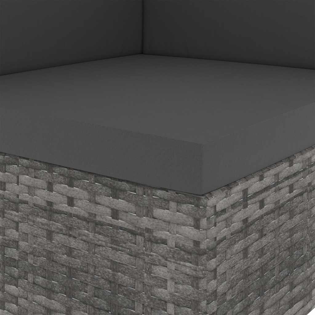7 részes szürke polyrattan kerti ülőgarnitúra 15