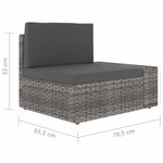 7 részes szürke polyrattan kerti ülőgarnitúra 18