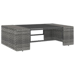 7 részes szürke polyrattan kerti ülőgarnitúra 3