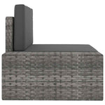 7 részes szürke polyrattan kerti ülőgarnitúra 5