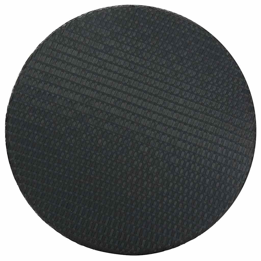 Fekete polyrattan kerti asztal 75,5 x 106 cm 2