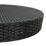 Fekete polyrattan kerti asztal 75,5 x 106 cm 3