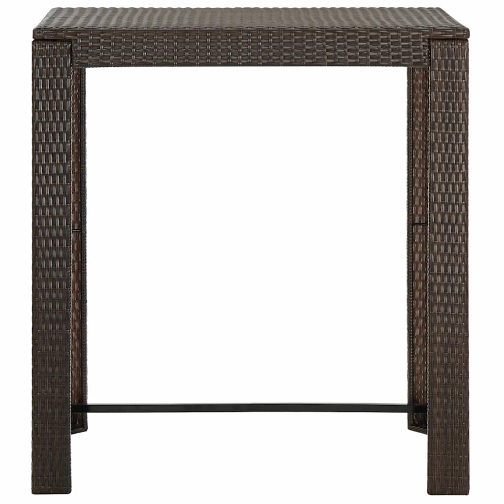 Barna polyrattan kerti bárasztal 100 x 60,5 x 110,5 cm 2