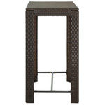 Barna polyrattan kerti bárasztal 100 x 60,5 x 110,5 cm 3