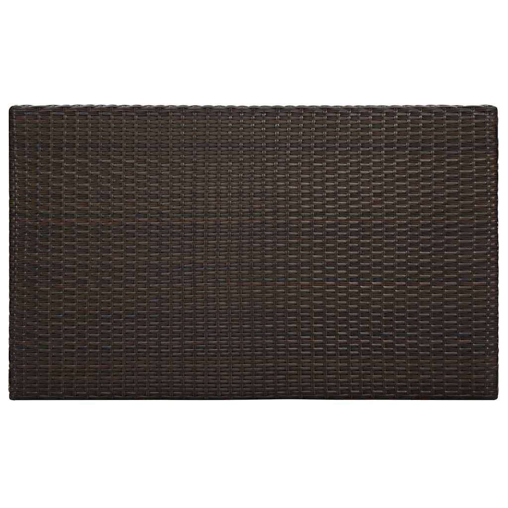 Barna polyrattan kerti bárasztal 100 x 60,5 x 110,5 cm 4