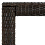 Barna polyrattan kerti bárasztal 100 x 60,5 x 110,5 cm 5