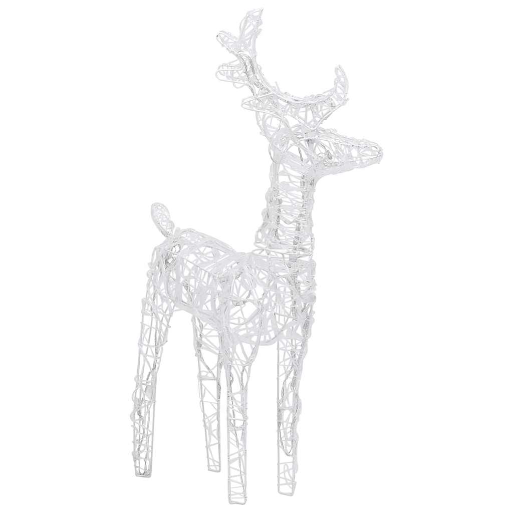 Akril rénszarvasok és szán karácsonyi dísz 160 LED-del 130 cm 4