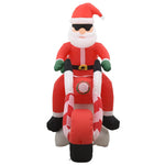 Felfújható karácsonyi Mikulás motorbiciklin LED-del IP44 160 cm 4
