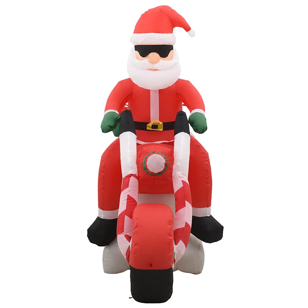 Felfújható karácsonyi Mikulás motorbiciklin LED-del IP44 160 cm 4