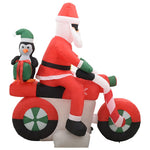 Felfújható karácsonyi Mikulás motorbiciklin LED-del IP44 160 cm 5