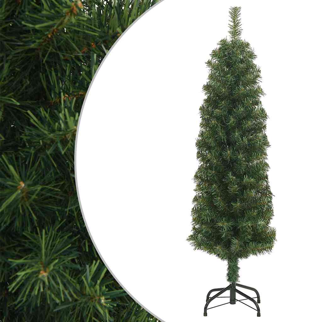 Zöld PVC vékony műkarácsonyfa állvánnyal 150 cm