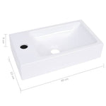 Fehér SMC mosdókagyló 400 x 220 x 90 mm 7