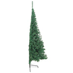 Zöld PVC fél műkarácsonyfa állvánnyal 180 cm 6