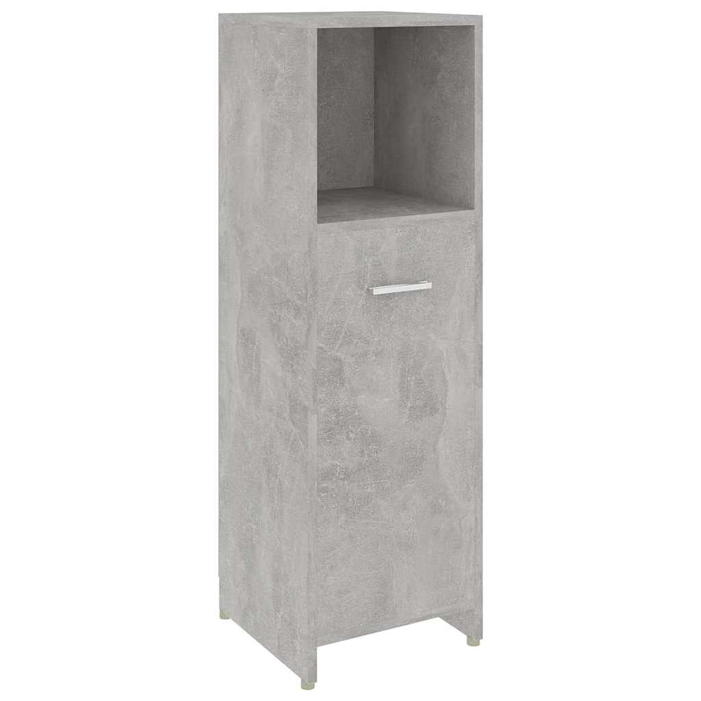 Betonszürke szerelt fa fürdőszobaszekrény 30 x 30 x 95 cm 2