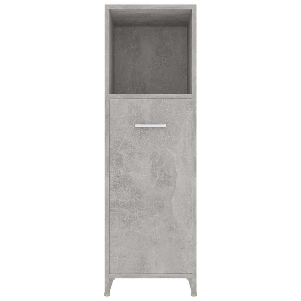 Betonszürke szerelt fa fürdőszobaszekrény 30 x 30 x 95 cm 6