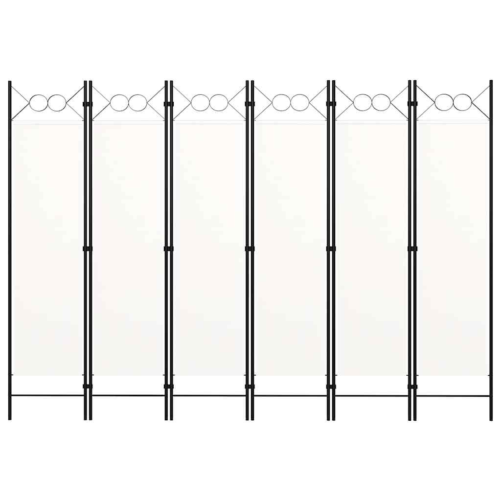 Fehér 6-paneles paraván 240 x 180 cm 3