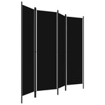Fekete 4 paneles paraván 200 x 180 cm 3