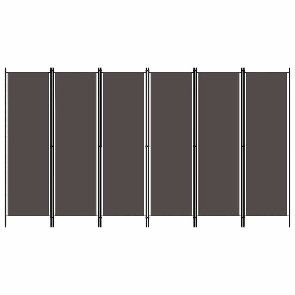 Antracitszürke 6 paneles paraván 300 x 180 cm