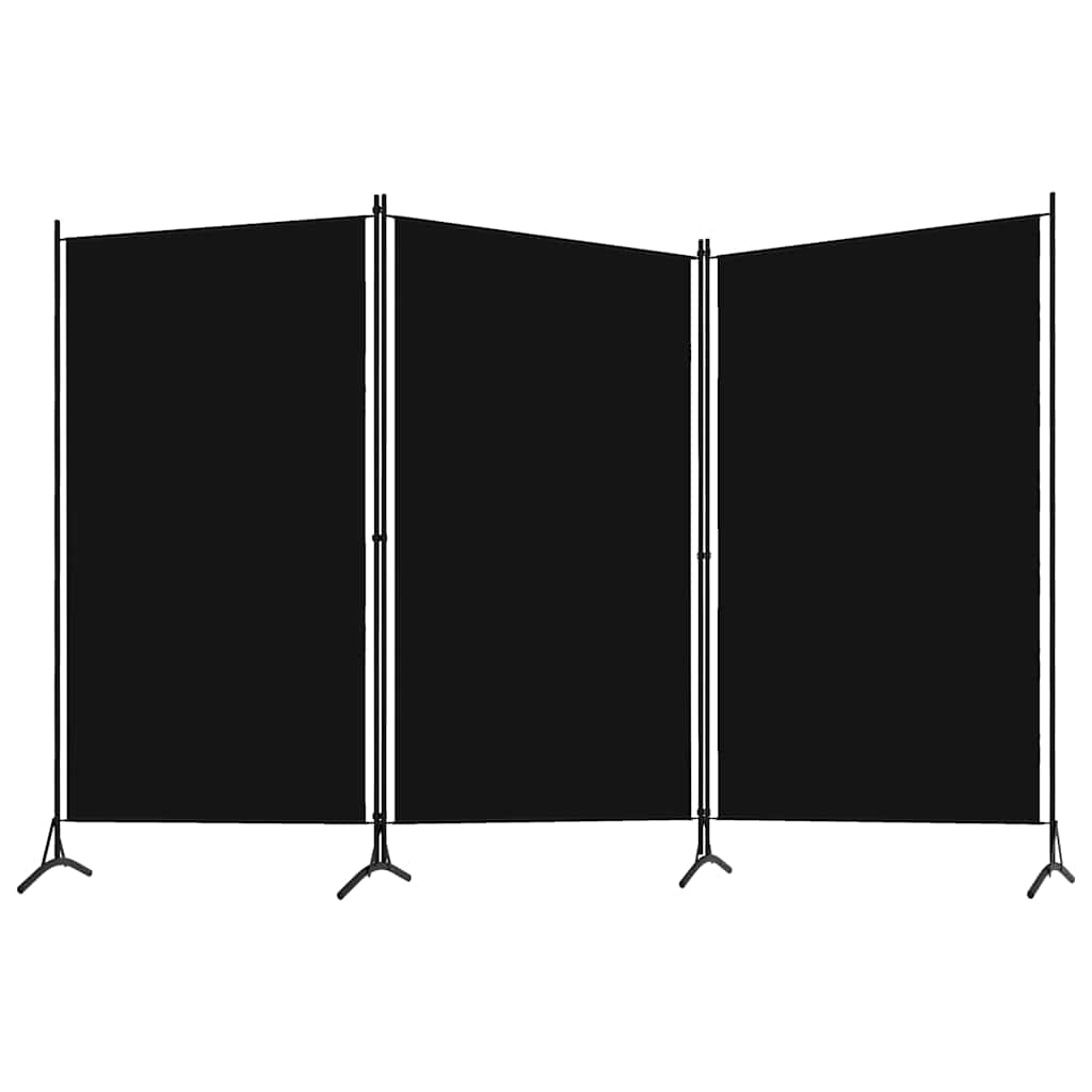 Fekete 3 paneles paraván 260 x 180 cm 2
