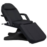Fekete masszázsasztal 180 x 62 x (86,5-118) cm