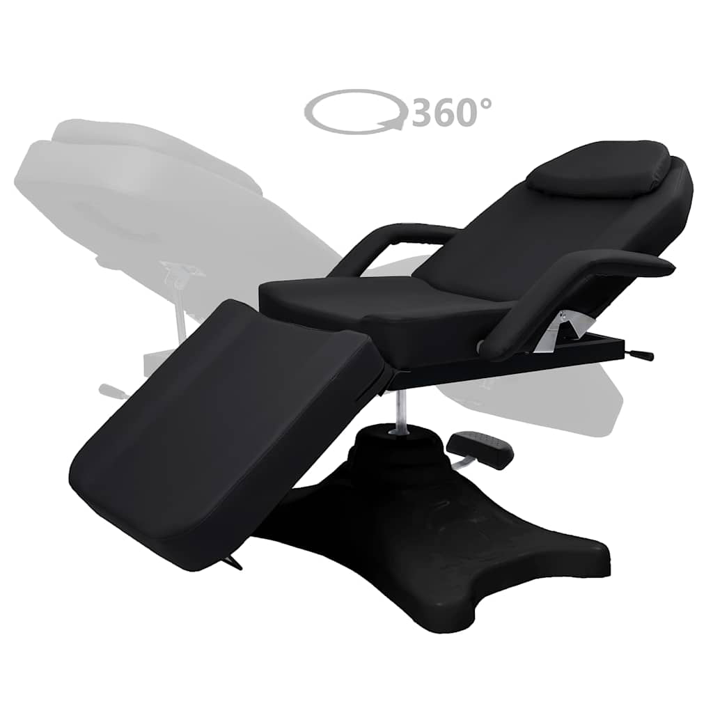 Fekete masszázsasztal 180 x 62 x (86,5-118) cm 2