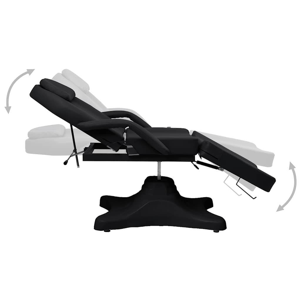 Fekete masszázsasztal 180 x 62 x (86,5-118) cm 3