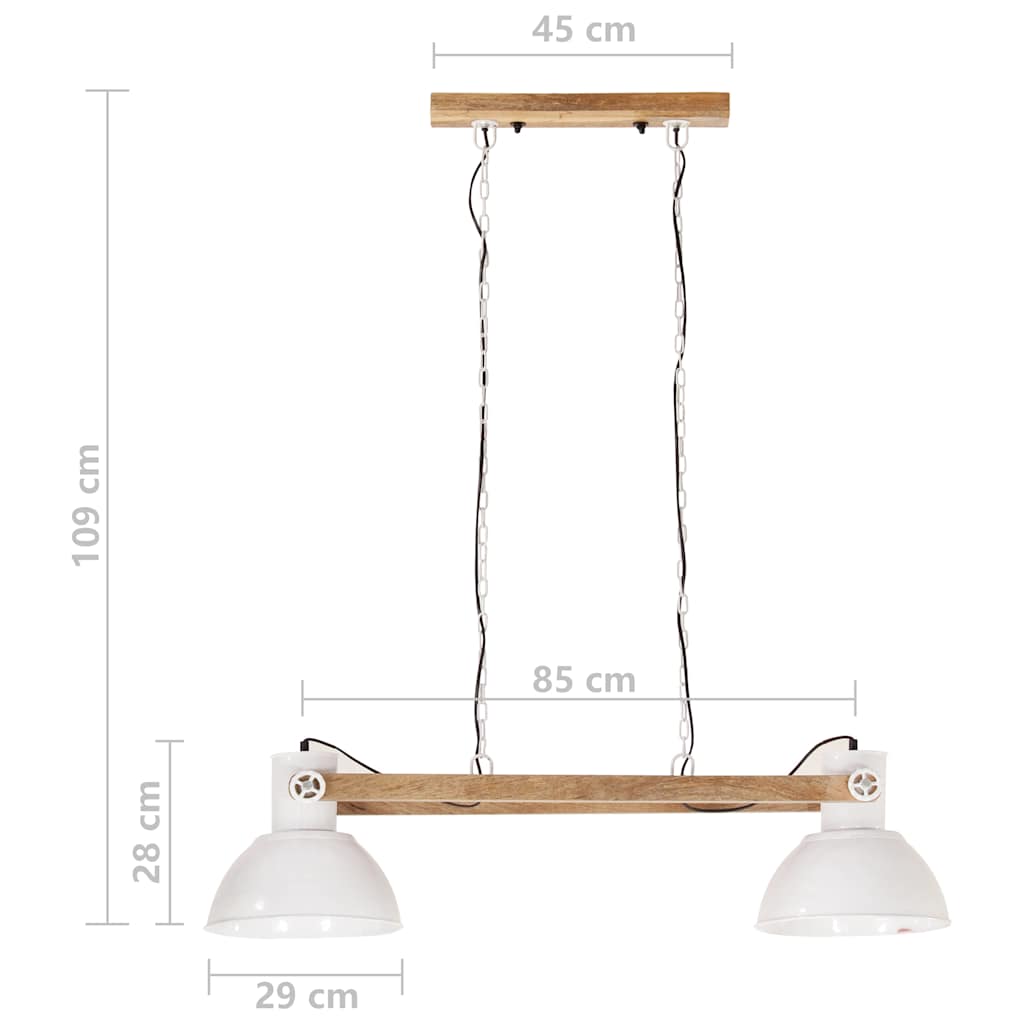 Fehér ipari függőlámpa 25 W 109 cm E27 11