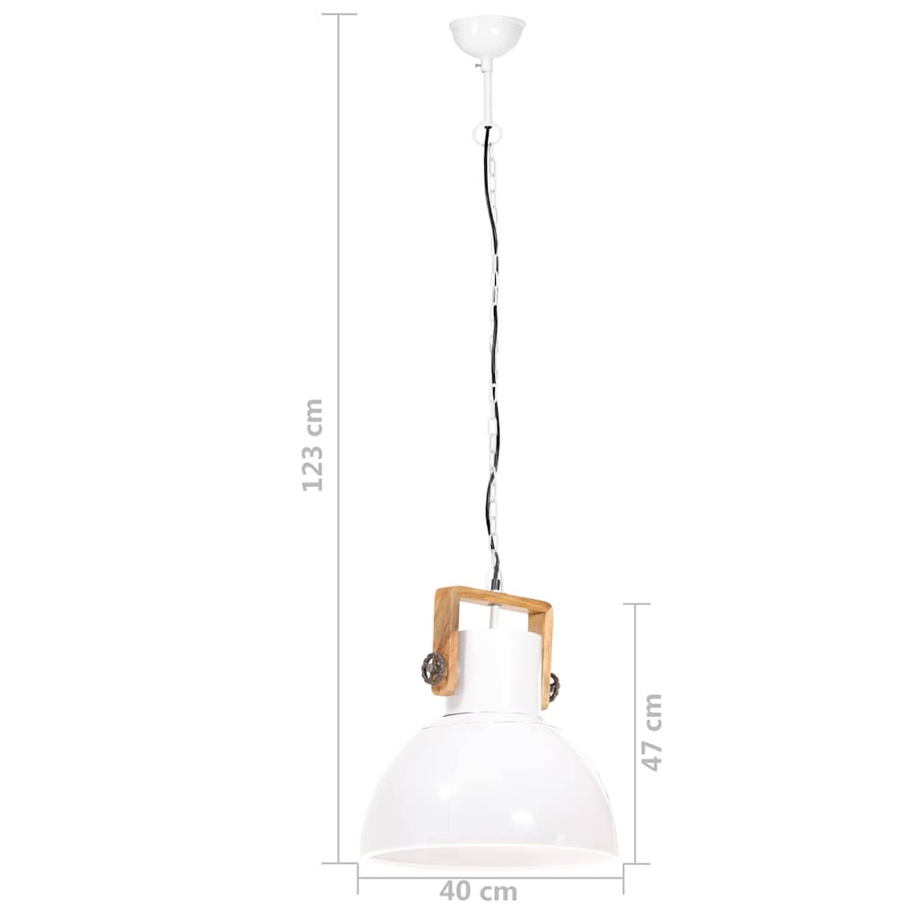 Kerek fehér ipari függőlámpa 25 W 40 cm E27 11